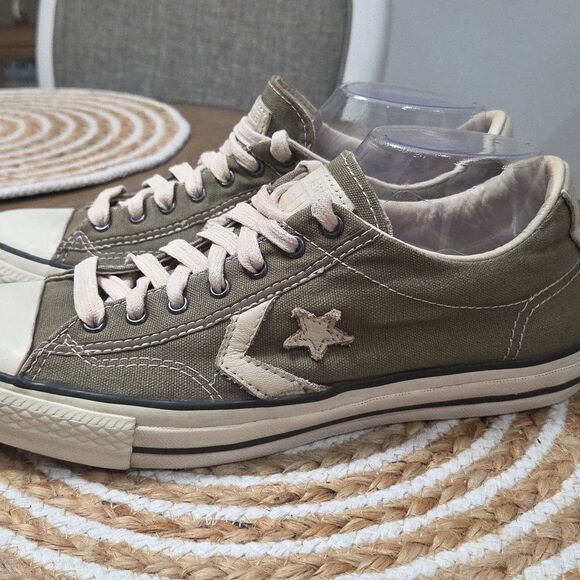 Converse John Varvatos All Star Player GreenCanvas/Leather Low Tops 8.5M/10.5W - Picture 4 of 9